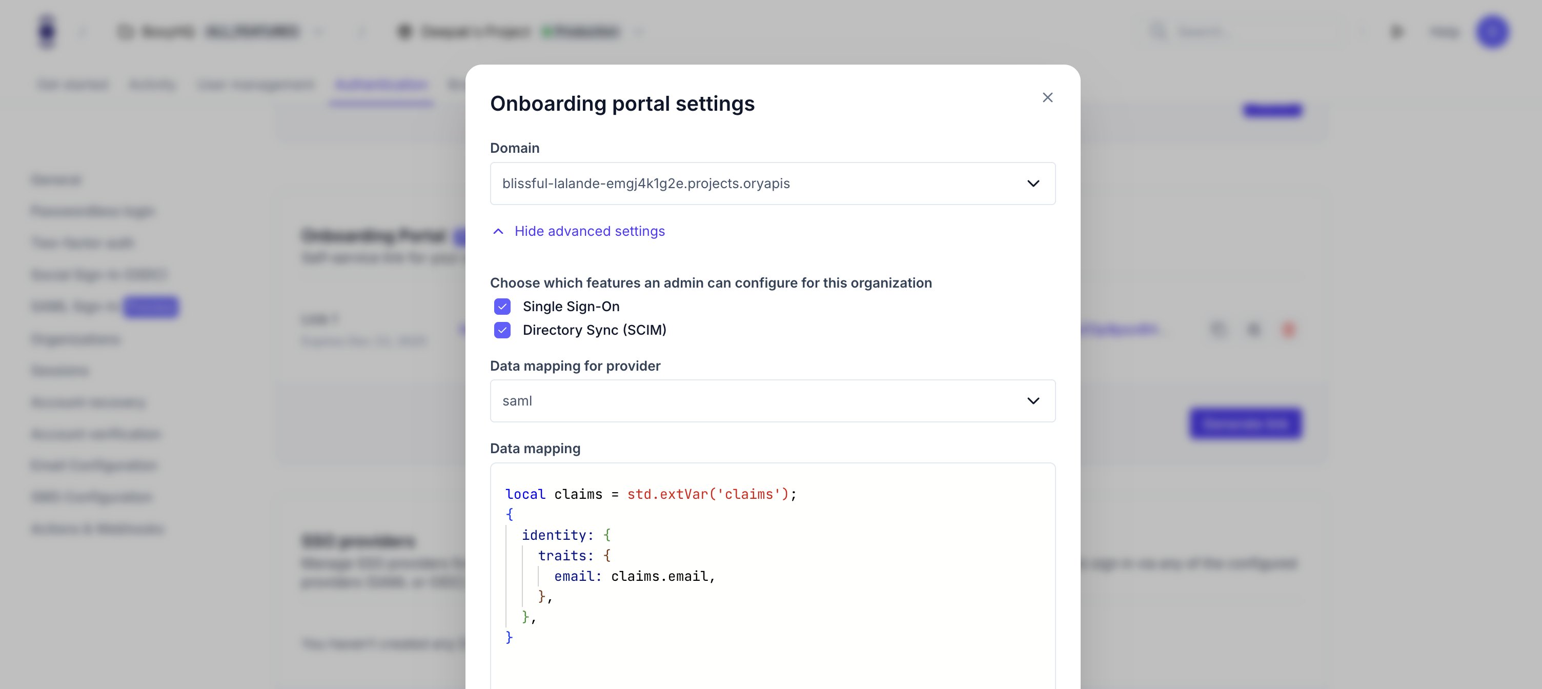 Onboarding portal link